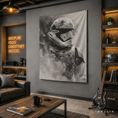 Stormtrooper Monochrome Wall Tapestry – Star Wars Sci-Fi Wall Hanging
