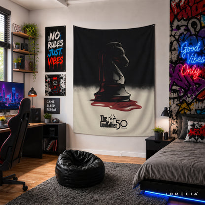 The Godfather 50th Anniversary Chess Knight Wall Tapestry – Premium Movie Wall Hanging & Home Decor in Pakistan