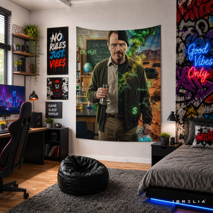 Breaking Bad Walter White Chemistry Wall Tapestry – Heisenberg Laboratory Artwork
