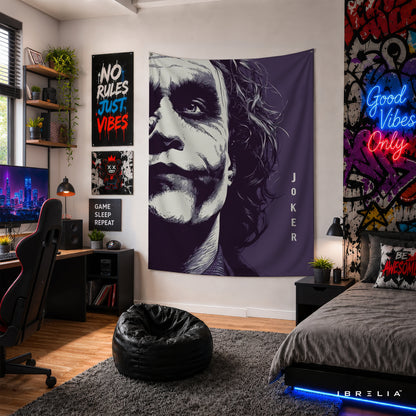 The Dark Knight Joker Portrait Wall Tapestry – Premium Movie Wall Hanging & Home Decor in Pakistan