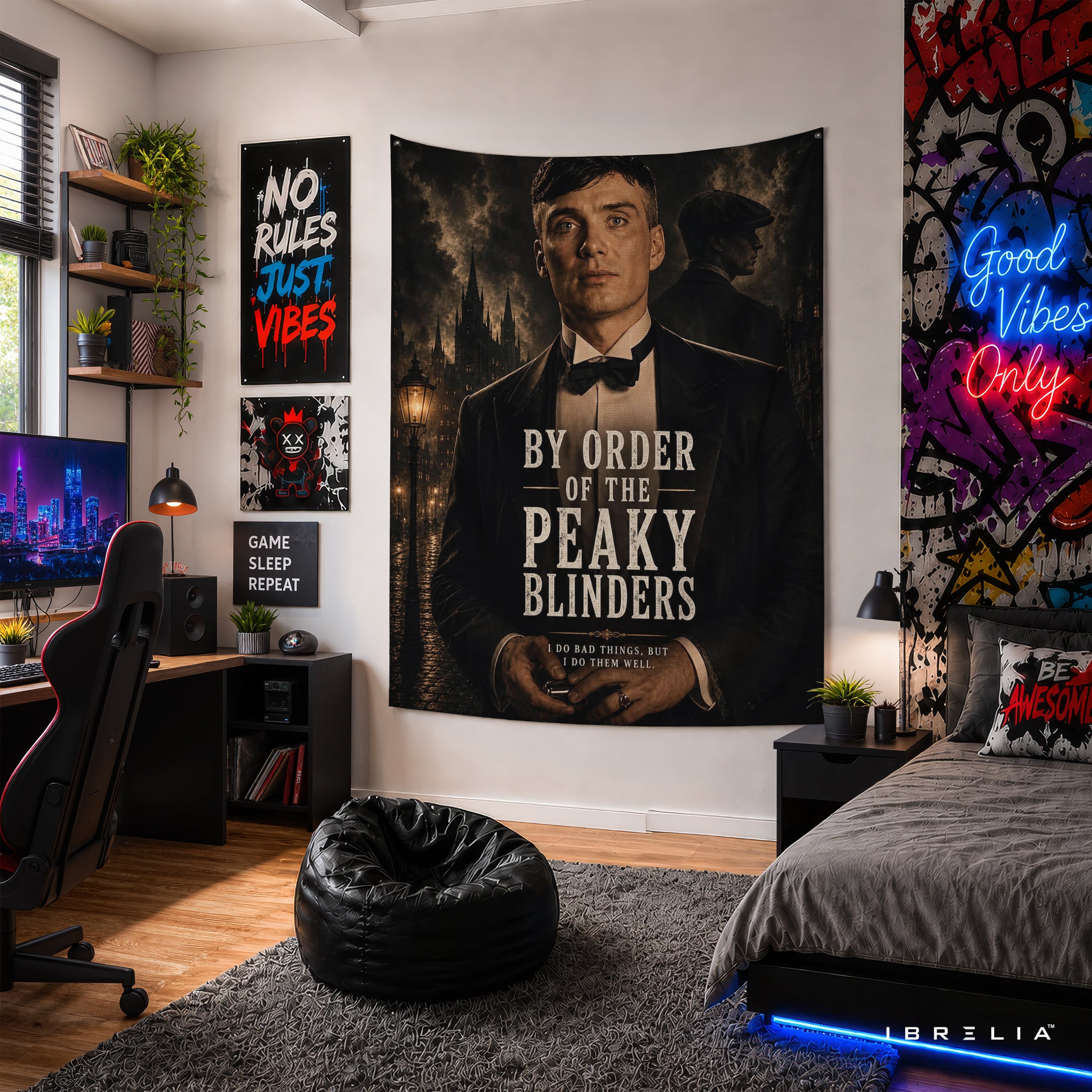 By Order of the Peaky Blinders Wall Tapestry | Premium Heavyweight Jute Fabric Wall Hanging