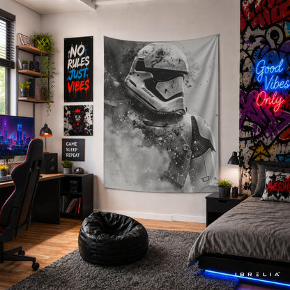 Stormtrooper Monochrome Wall Tapestry – Star Wars Sci-Fi Wall Hanging