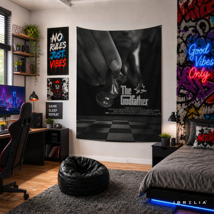 The Godfather Chess Piece Wall Tapestry – Premium Movie Wall Hanging & Home Decor in Pakistan