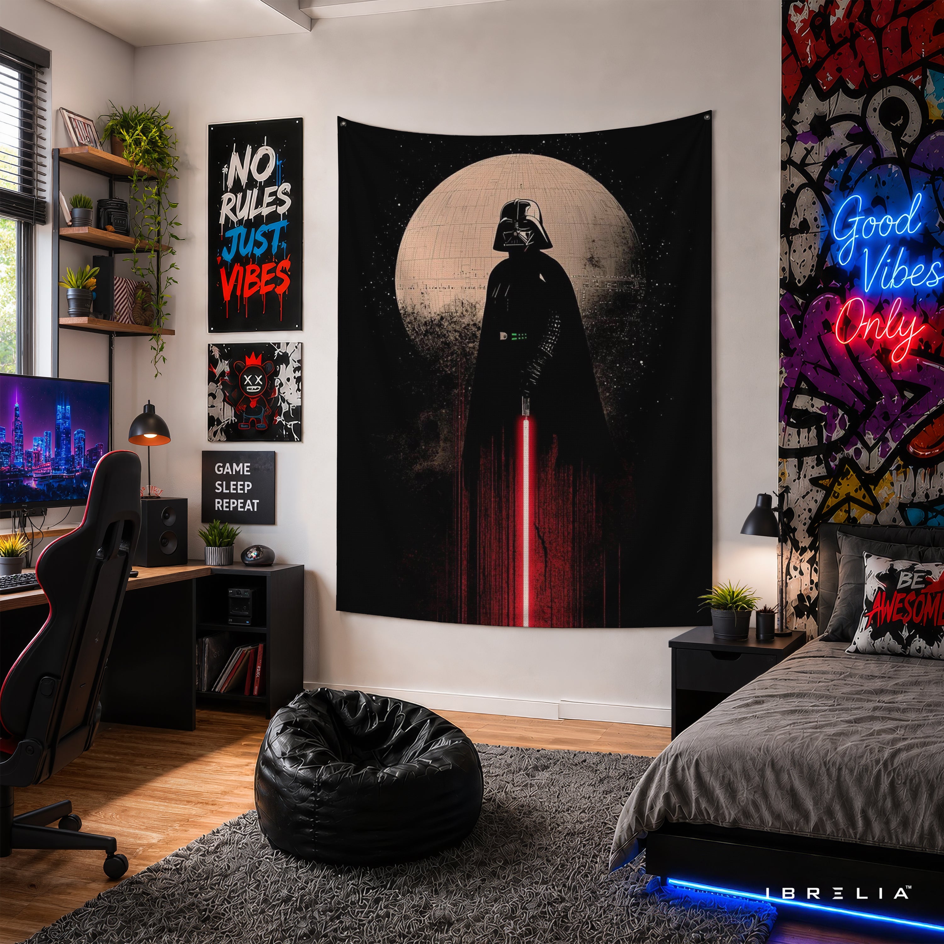 Darth Vader Death Star Wall Tapestry – Star Wars Sith Lord Sci-Fi Wall Hanging