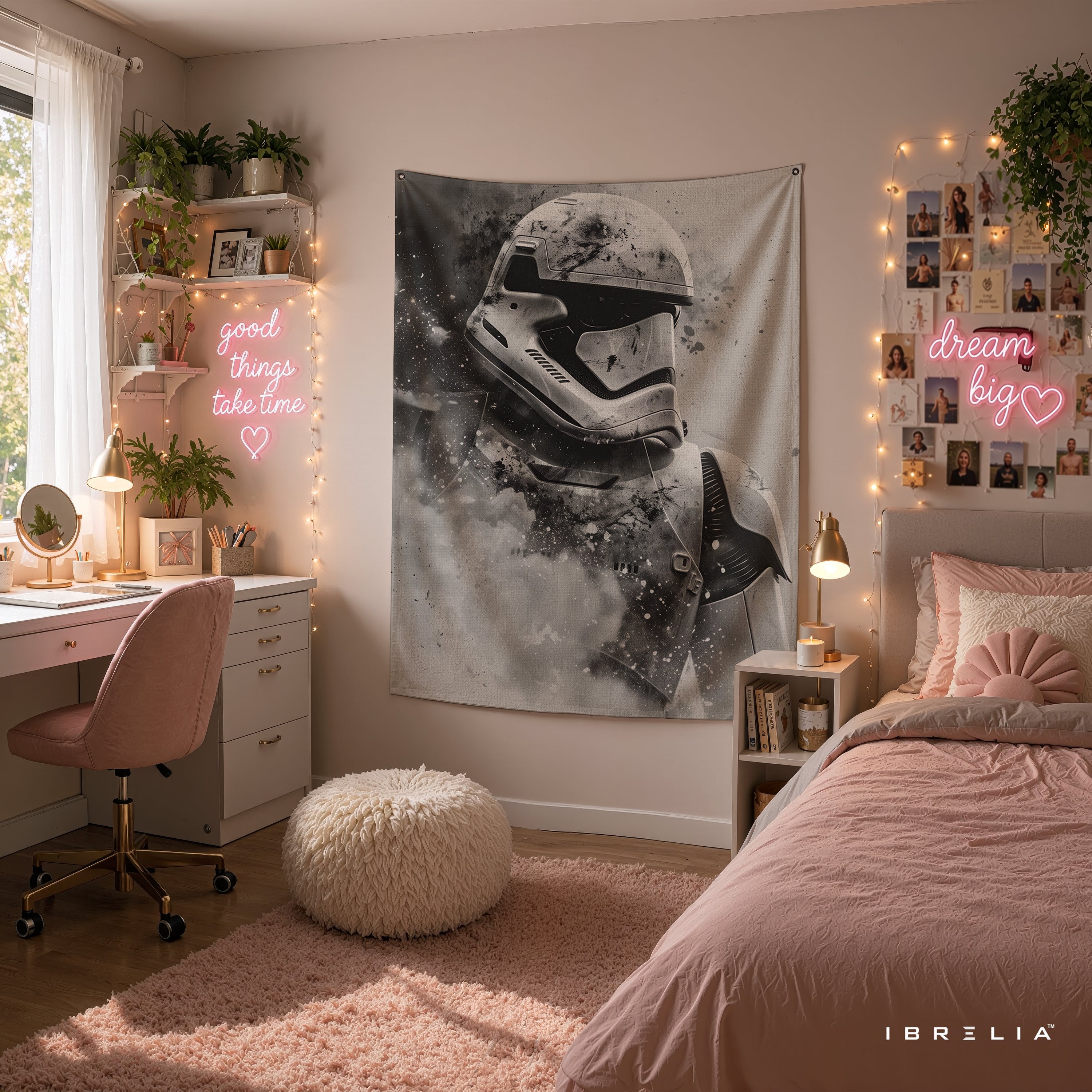 Stormtrooper Monochrome Wall Tapestry – Star Wars Sci-Fi Wall Hanging