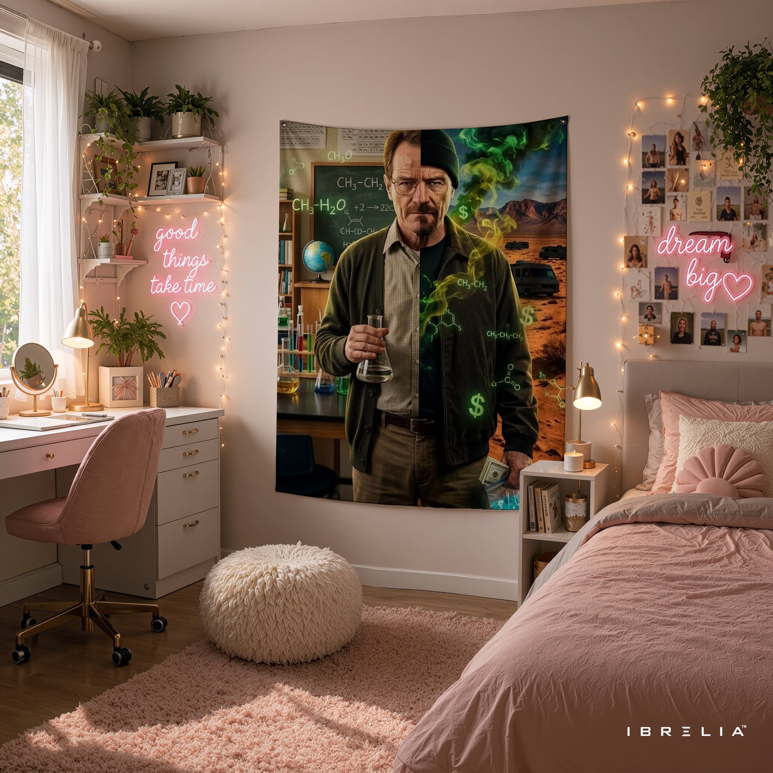 Breaking Bad Walter White Chemistry Wall Tapestry – Heisenberg Laboratory Artwork