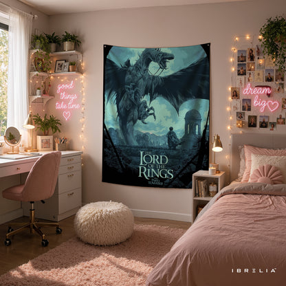 The Lord of the Rings Fell Beast & Nazgûl Wall Tapestry – The Two Towers Fantasy Wall Hanging