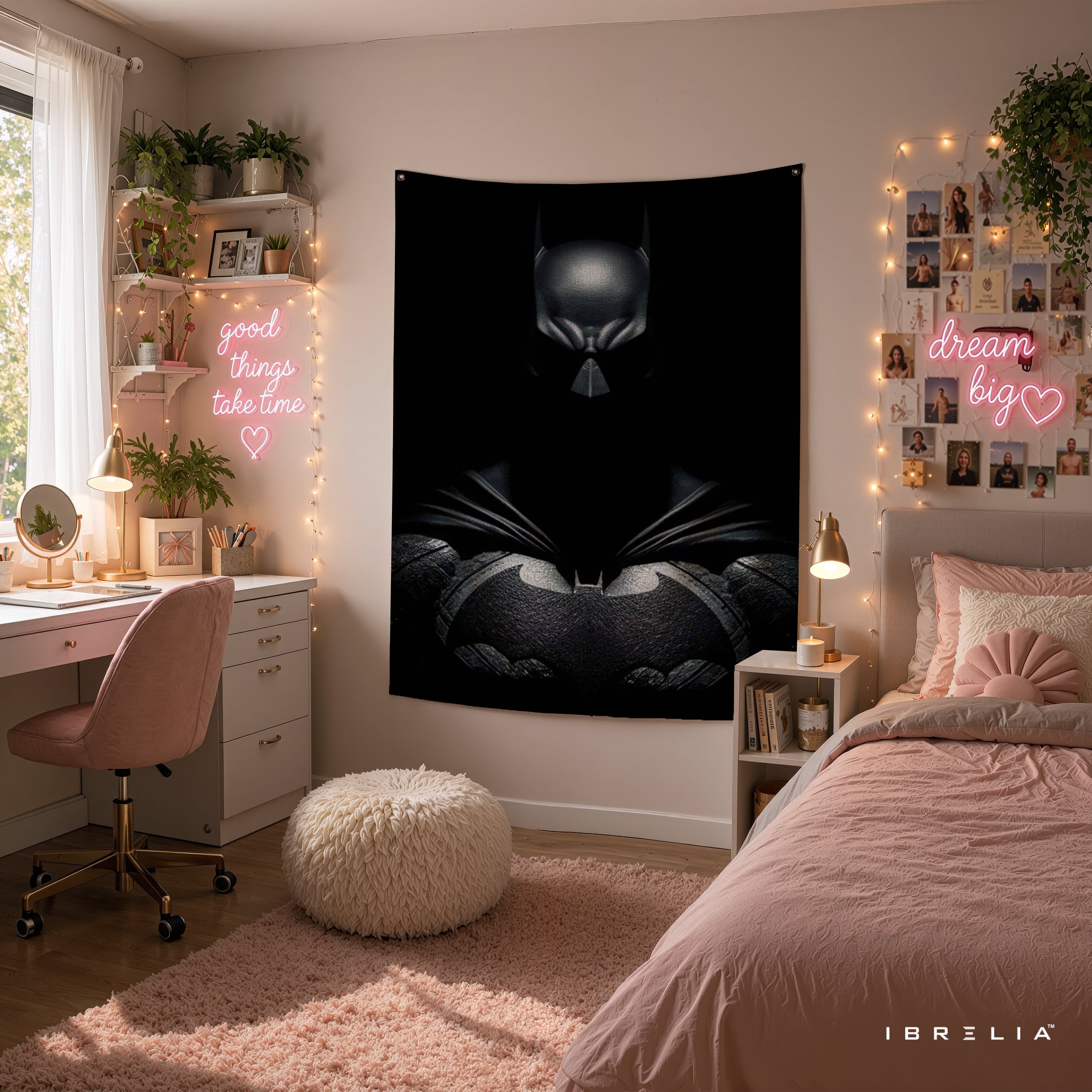Batman Dark Knight Portrait Wall Tapestry – Premium Superhero Wall Hanging & Home Decor in Pakistan