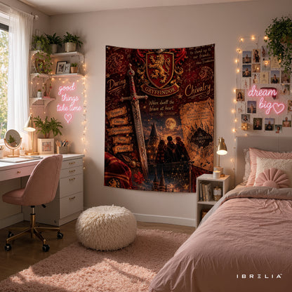 Harry Potter Gryffindor House Wall Tapestry – Premium Fantasy Wall Hanging & Home Decor in Pakistan