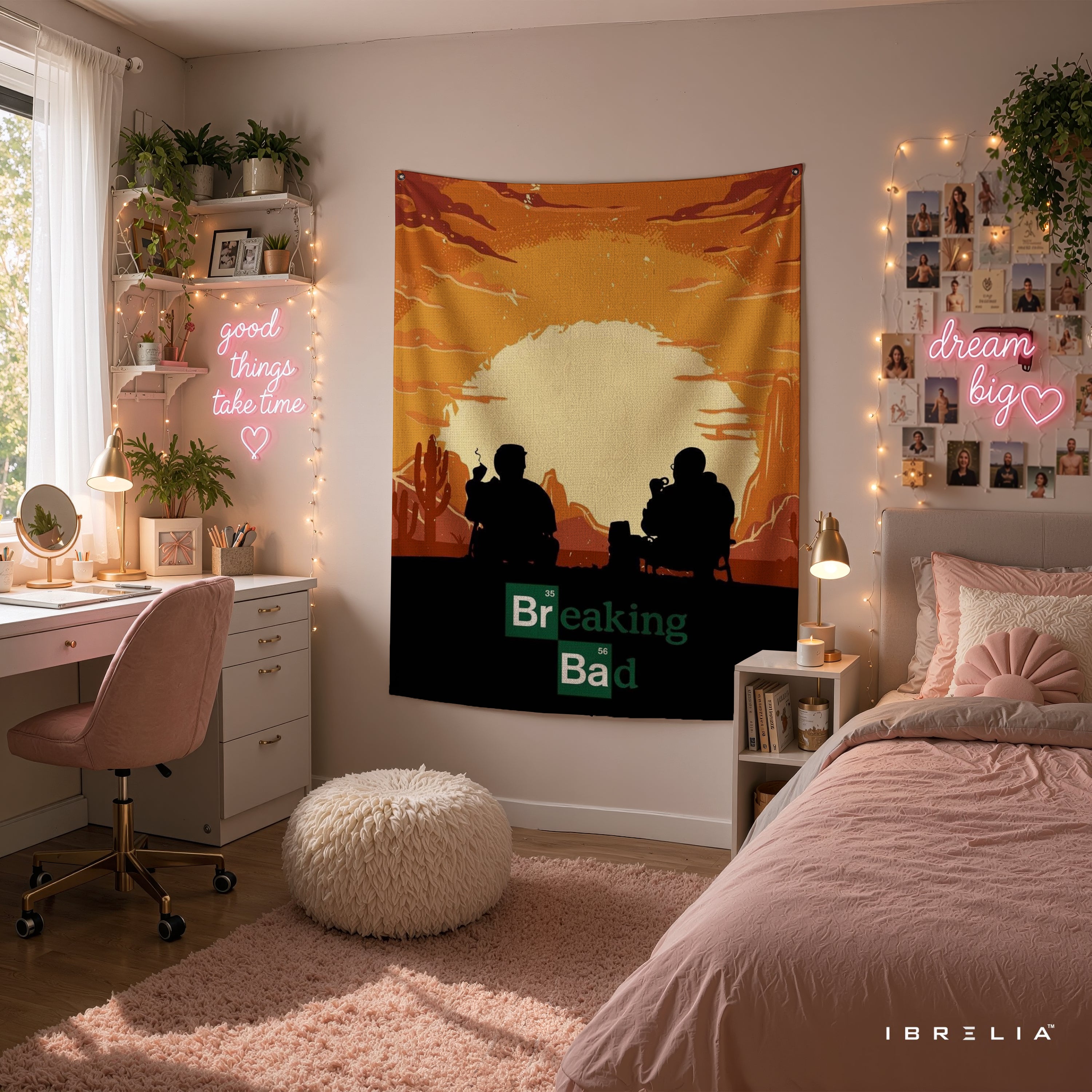 Breaking Bad Desert Sunset Wall Tapestry – Walter & Jesse Silhouette Decor