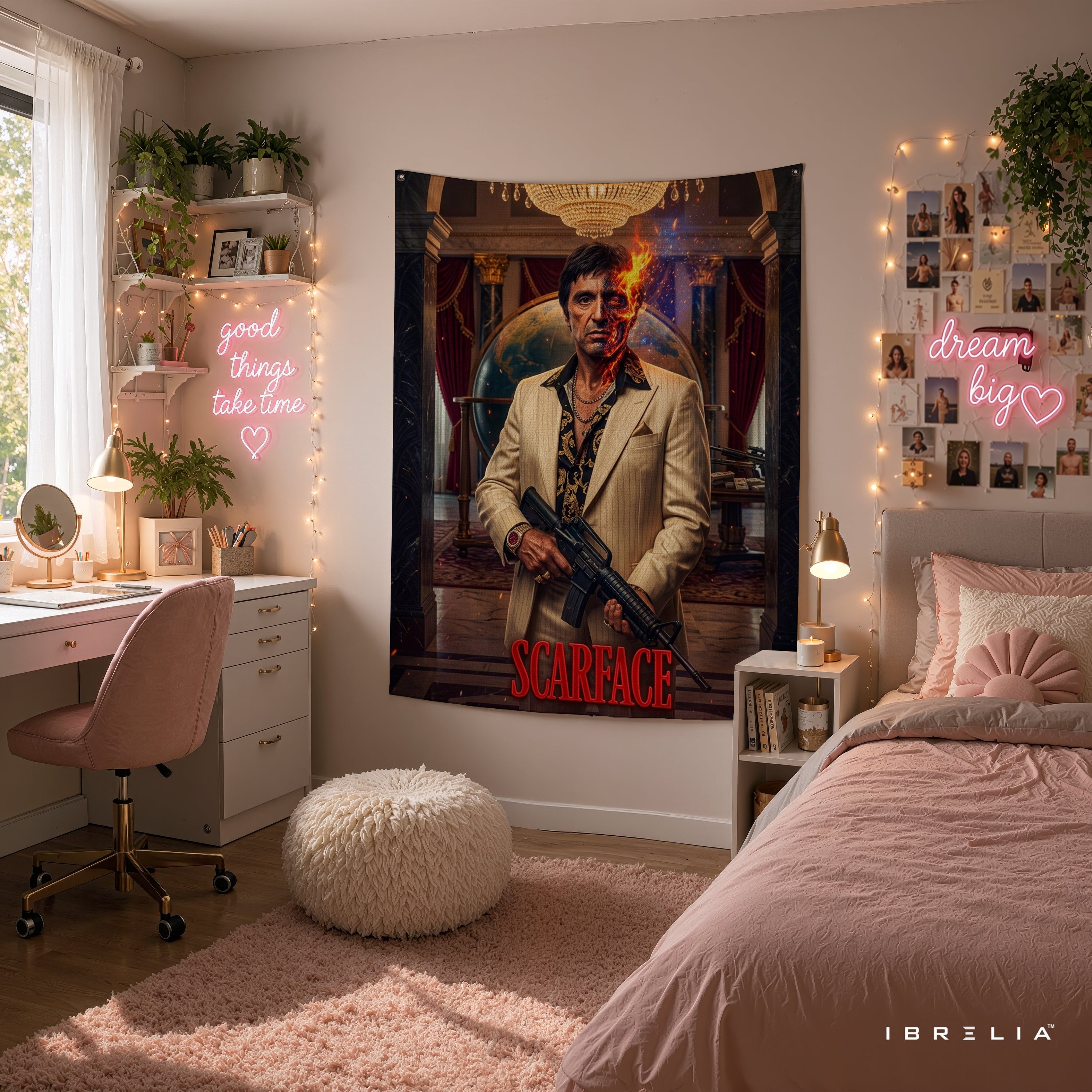 Scarface Tony Montana Premium Wall Tapestry – Cinematic Movie Wall Hanging & Home Decor in Pakistan