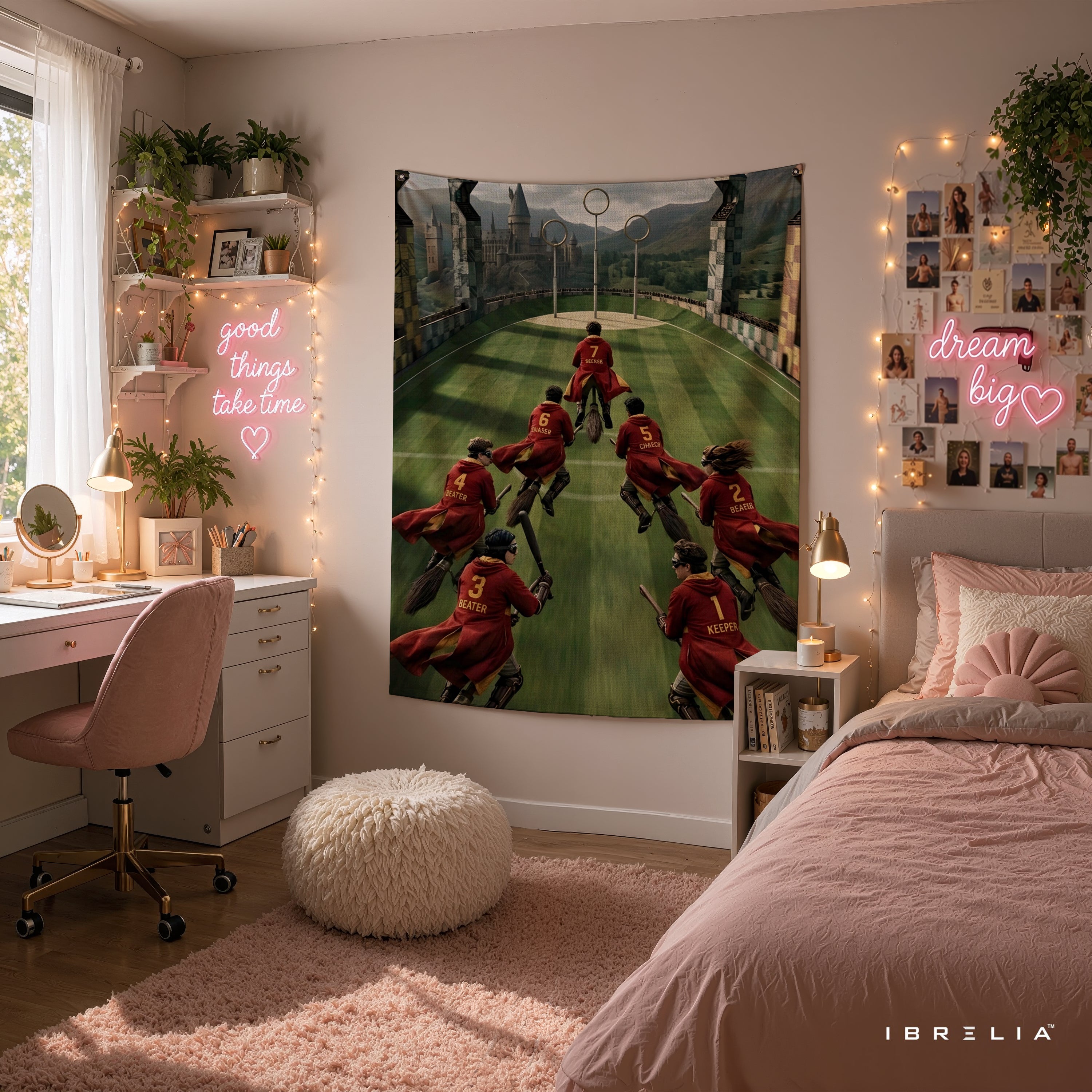 Harry Potter Quidditch Match Wall Tapestry – Premium Fantasy Wall Hanging & Home Decor in Pakistan