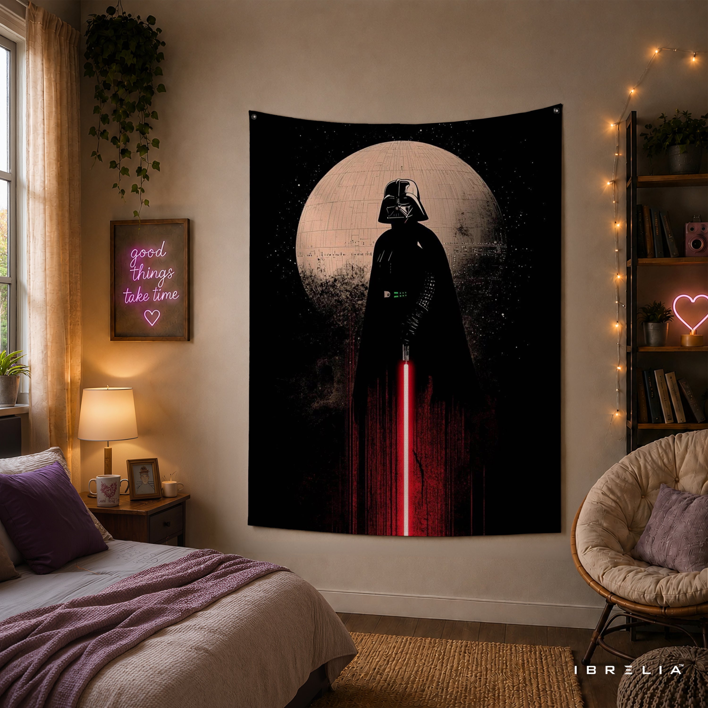 Darth Vader Death Star Wall Tapestry – Star Wars Sith Lord Sci-Fi Wall Hanging