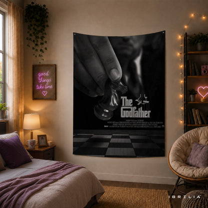 The Godfather Chess Piece Wall Tapestry – Premium Movie Wall Hanging & Home Decor in Pakistan