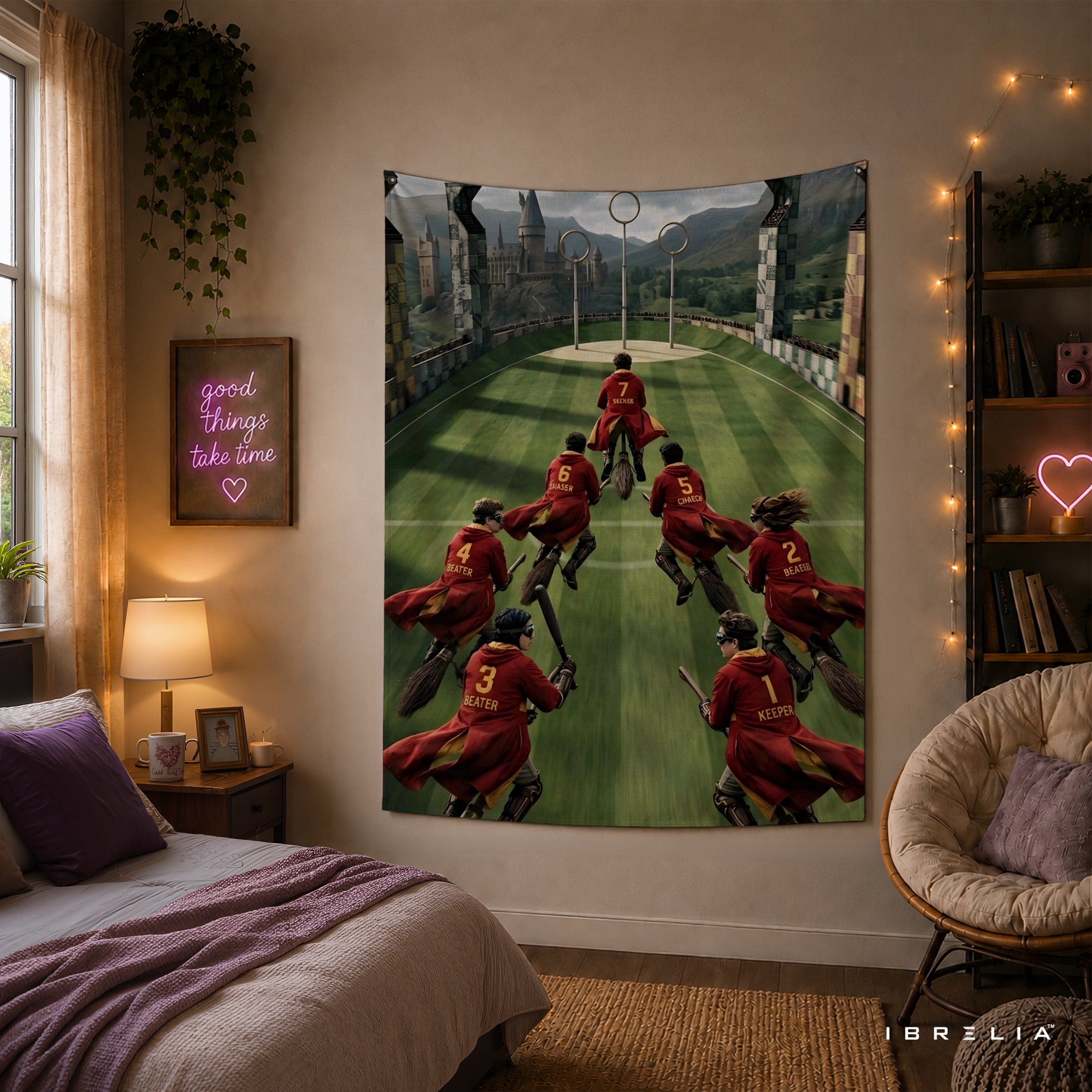 Harry Potter Quidditch Match Wall Tapestry – Premium Fantasy Wall Hanging & Home Decor in Pakistan