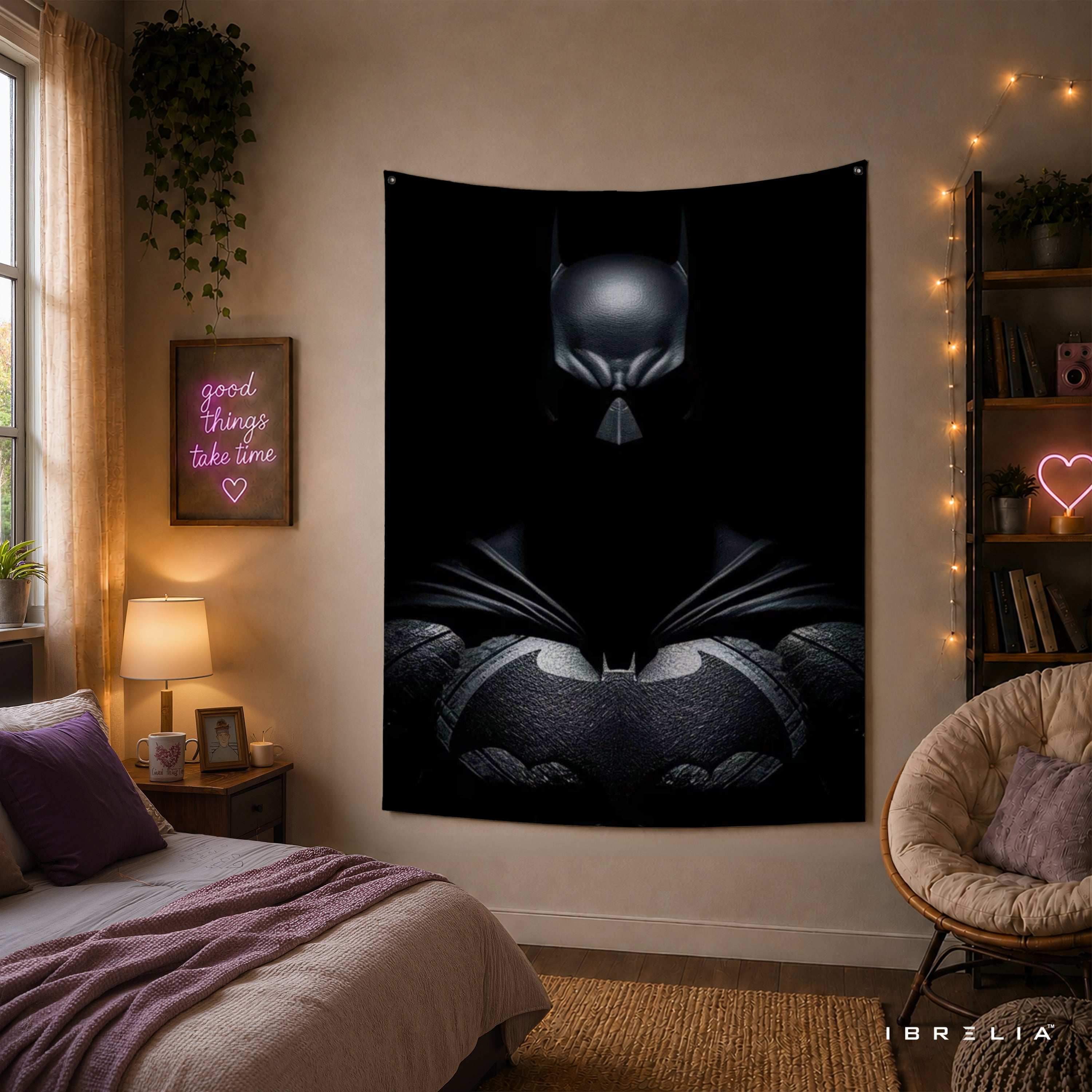 Batman Dark Knight Portrait Wall Tapestry – Premium Superhero Wall Hanging & Home Decor in Pakistan