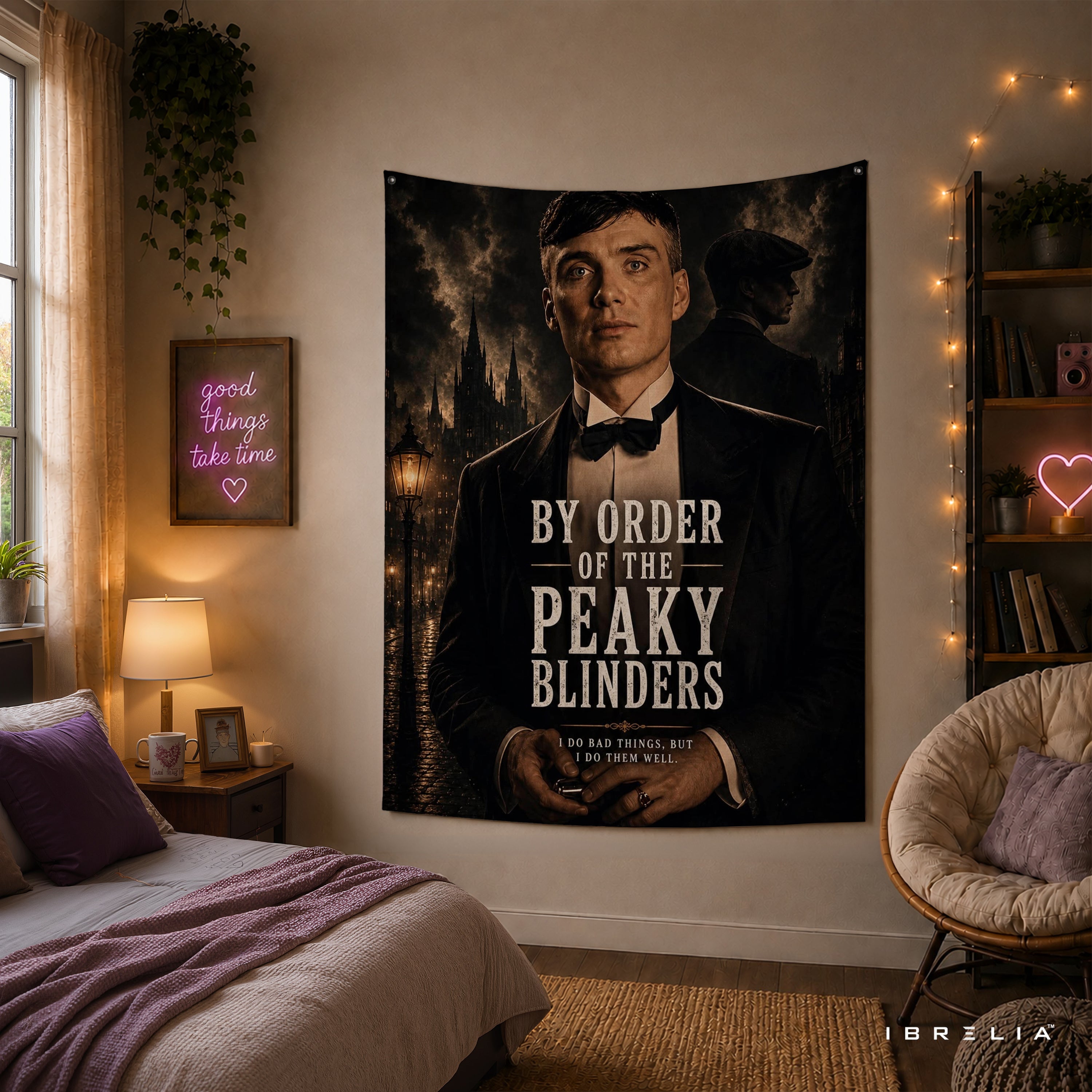 By Order of the Peaky Blinders Wall Tapestry | Premium Heavyweight Jute Fabric Wall Hanging
