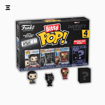 Funko Bitty Pop! Marvel 4 - Pack – Loki, Black Panther, Iron Man & Mystery Mini | IBRELIA™ Collectibles - IBRELIA