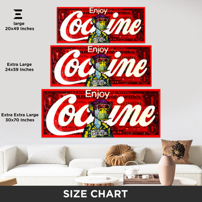 Ultra Wide Wall Art – Red Graffiti Money Ape Edition | IBRELIA™