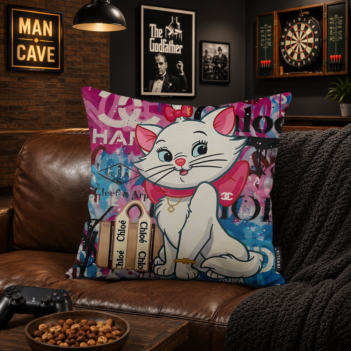 Marie Luxury Fashion Pop Art Cushion | Premium Velvet Suede | Double-Sided Print
