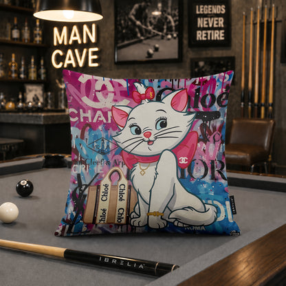 Marie Luxury Fashion Pop Art Cushion | Premium Velvet Suede | Double-Sided Print