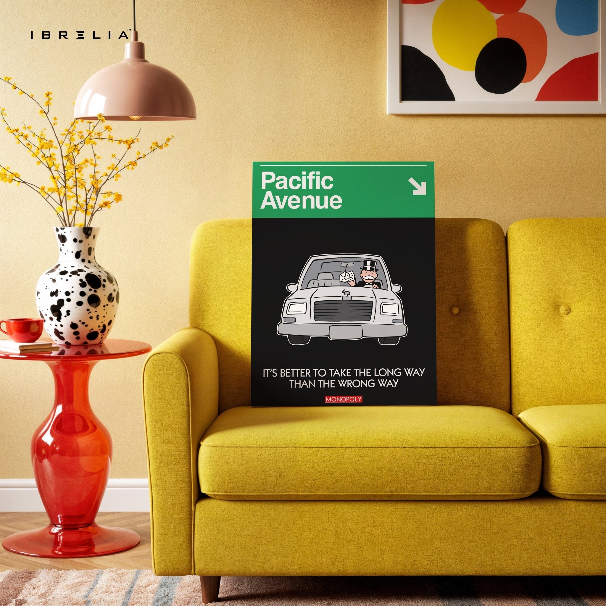 Monopoly “Pacific Avenue” Wall Art – Luxury Motivational Edition | IBRELIA™ - IBRELIA