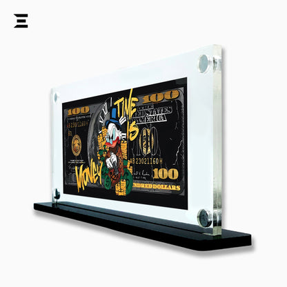 Premium Magnetic Acrylic Frame with Black Base – Scrooge McDuck "Time is Money" Edition IBRELIA