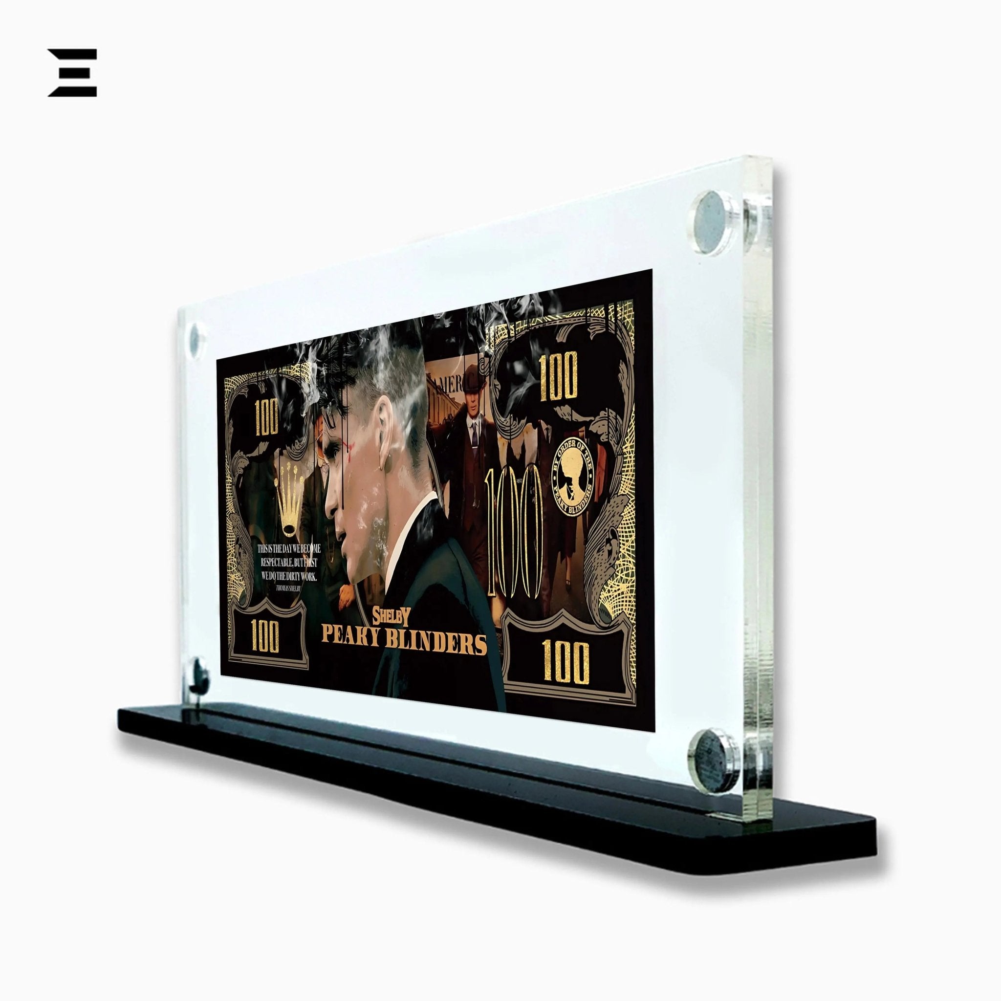 Premium Magnetic Acrylic Frame with Black Base – Peaky Blinders Black & Gold Edition - IBRELIA