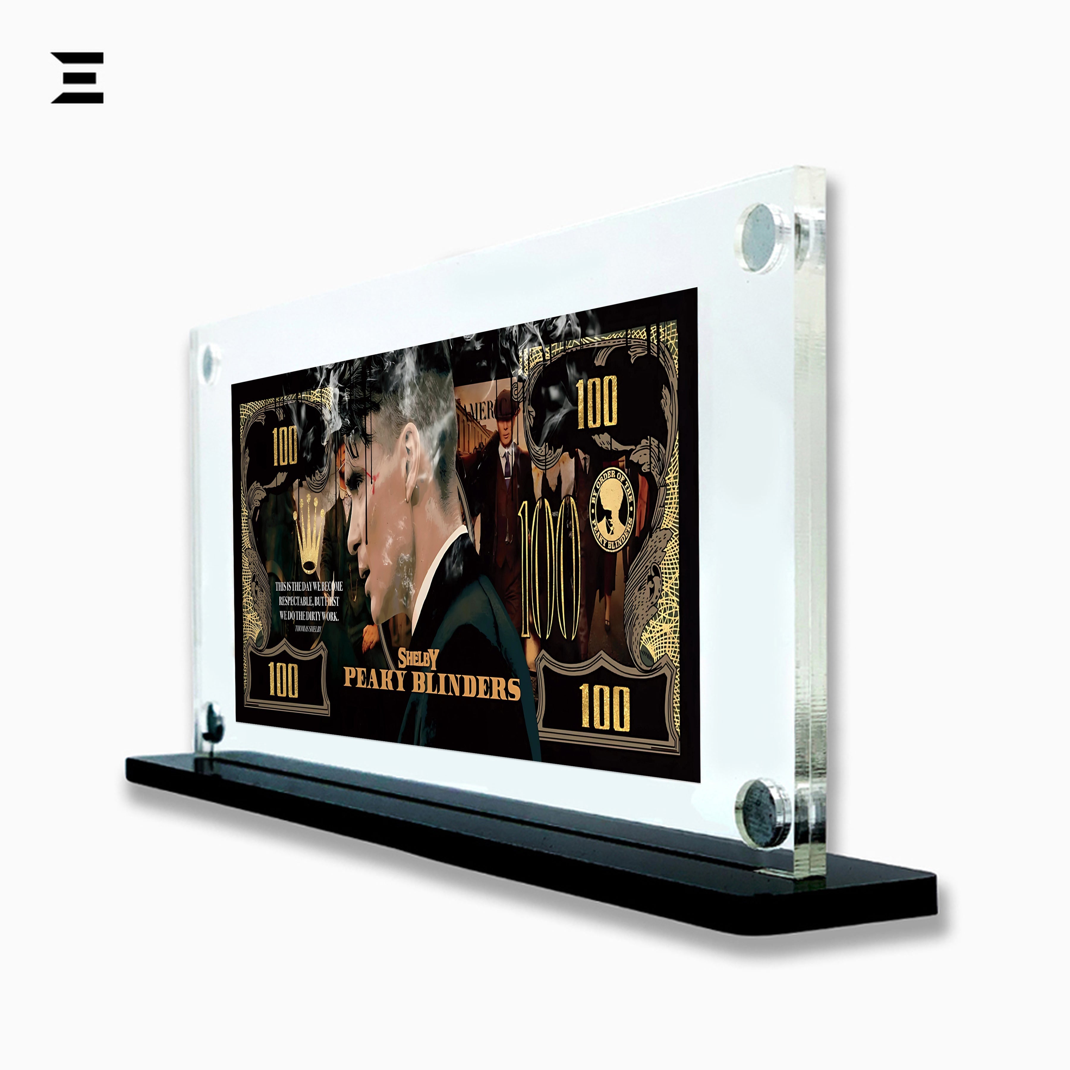 Premium Magnetic Acrylic Frame with Black Base – Peaky Blinders Black & Gold Edition IBRELIA
