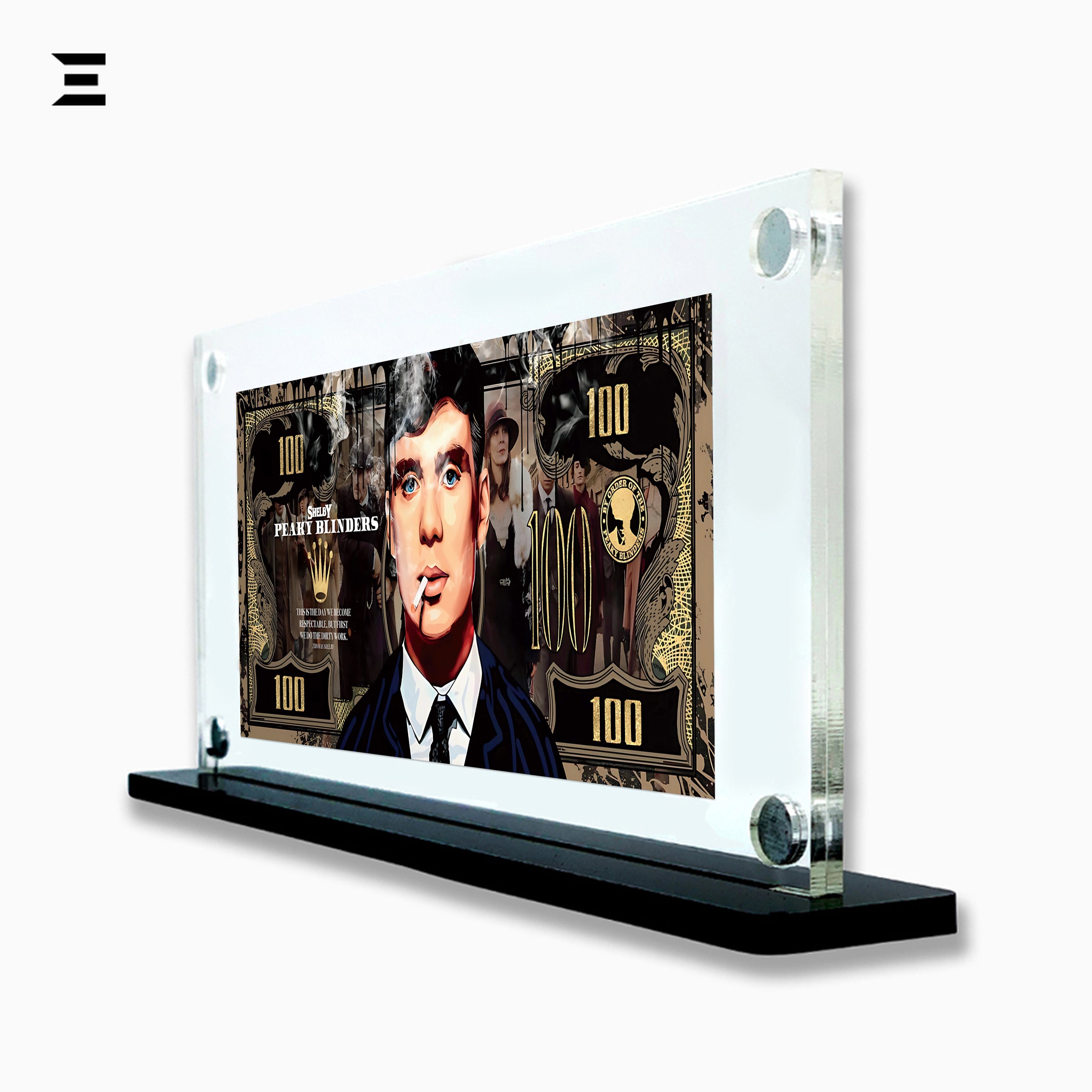 Premium Magnetic Acrylic Frame with Black Base – Peaky Blinders Thomas Shelby Portrait Edition IBRELIA