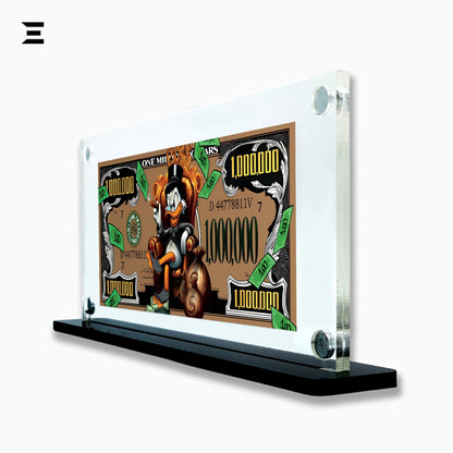 Premium Magnetic Acrylic Frame with Black Base – Scrooge McDuck Million Dollar Pop Art IBRELIA