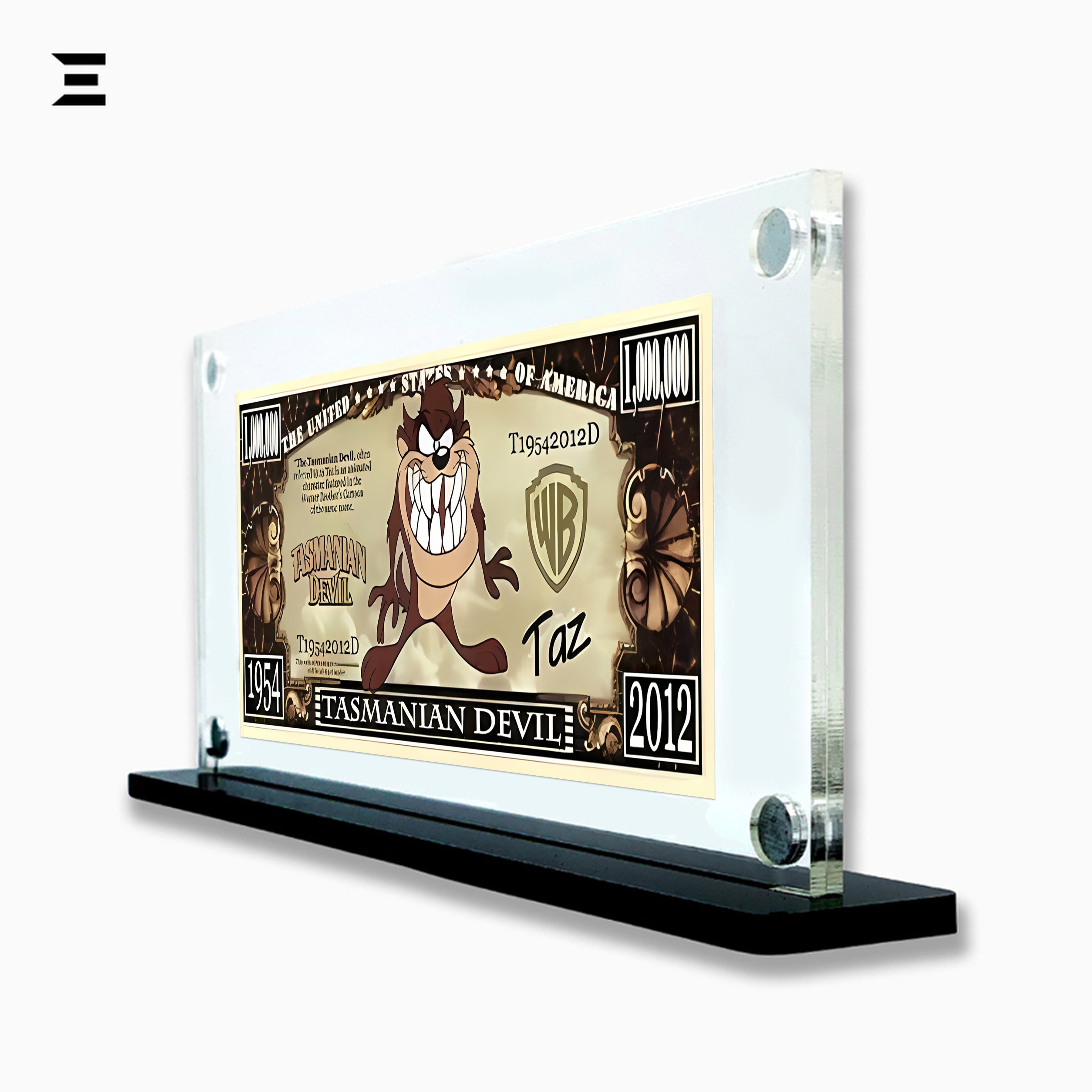 Premium Magnetic Acrylic Frame with Black Base – Tasmanian Devil "Million Dollar" Edition IBRELIA