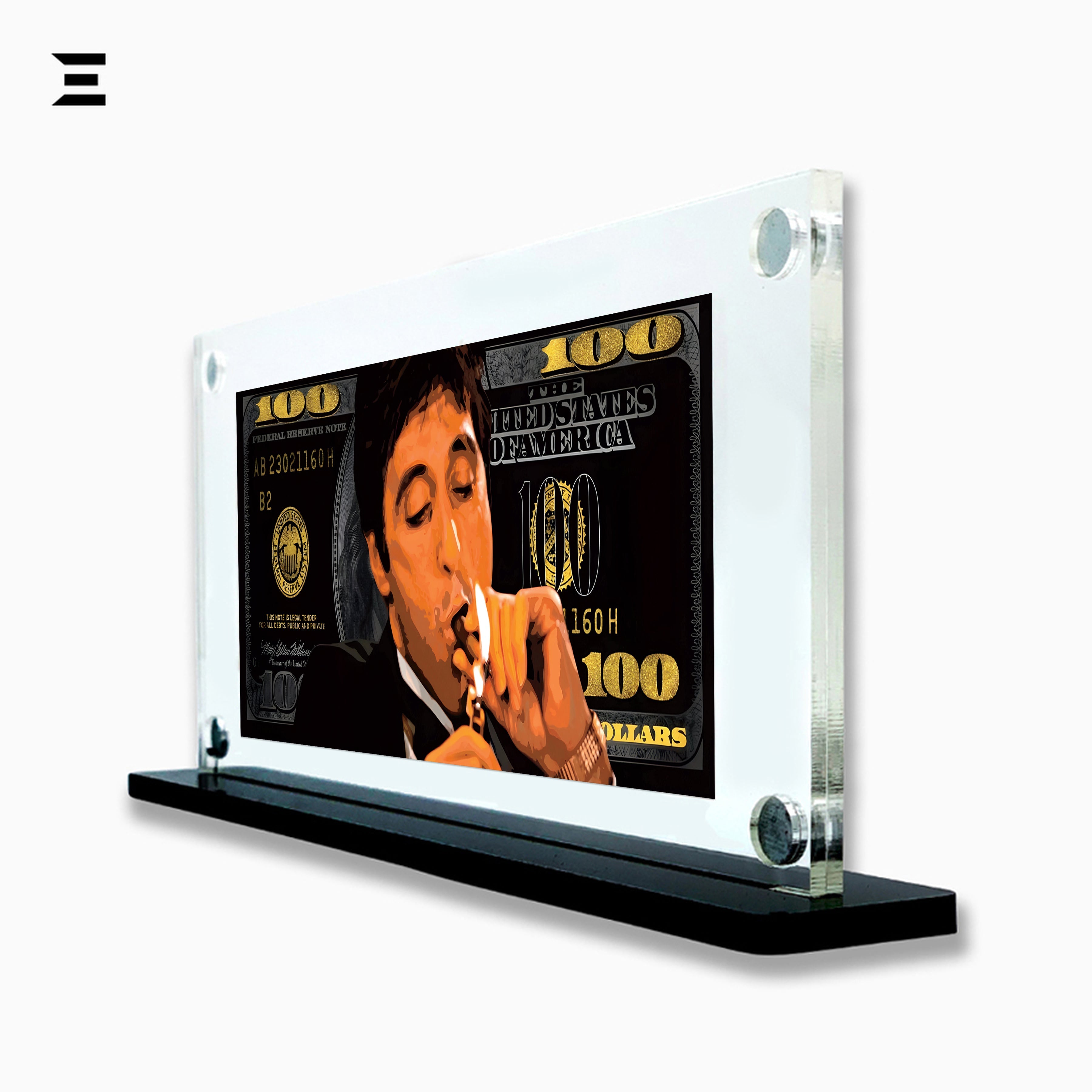 Premium Magnetic Acrylic Frame with Black Base – Tony Montana Scarface Pop Art IBRELIA