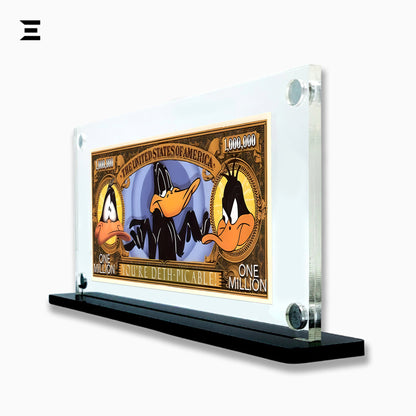 Premium Magnetic Acrylic Frame with Black Base – Daffy Duck “You’re Deth-picable” Million Dollar Pop Art IBRELIA