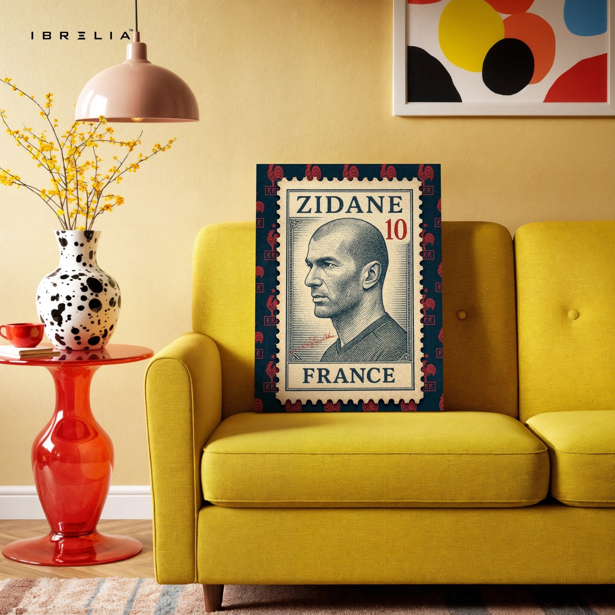 Zidane Stamp Edition – 4K Ultra Wrap Frame Wall Art in Pakistan | IBRELIA™ - IBRELIA
