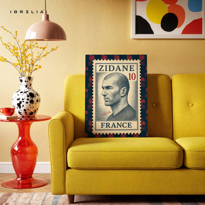 Zidane Stamp Edition – 4K Ultra Wrap Frame Wall Art in Pakistan | IBRELIA™ - IBRELIA