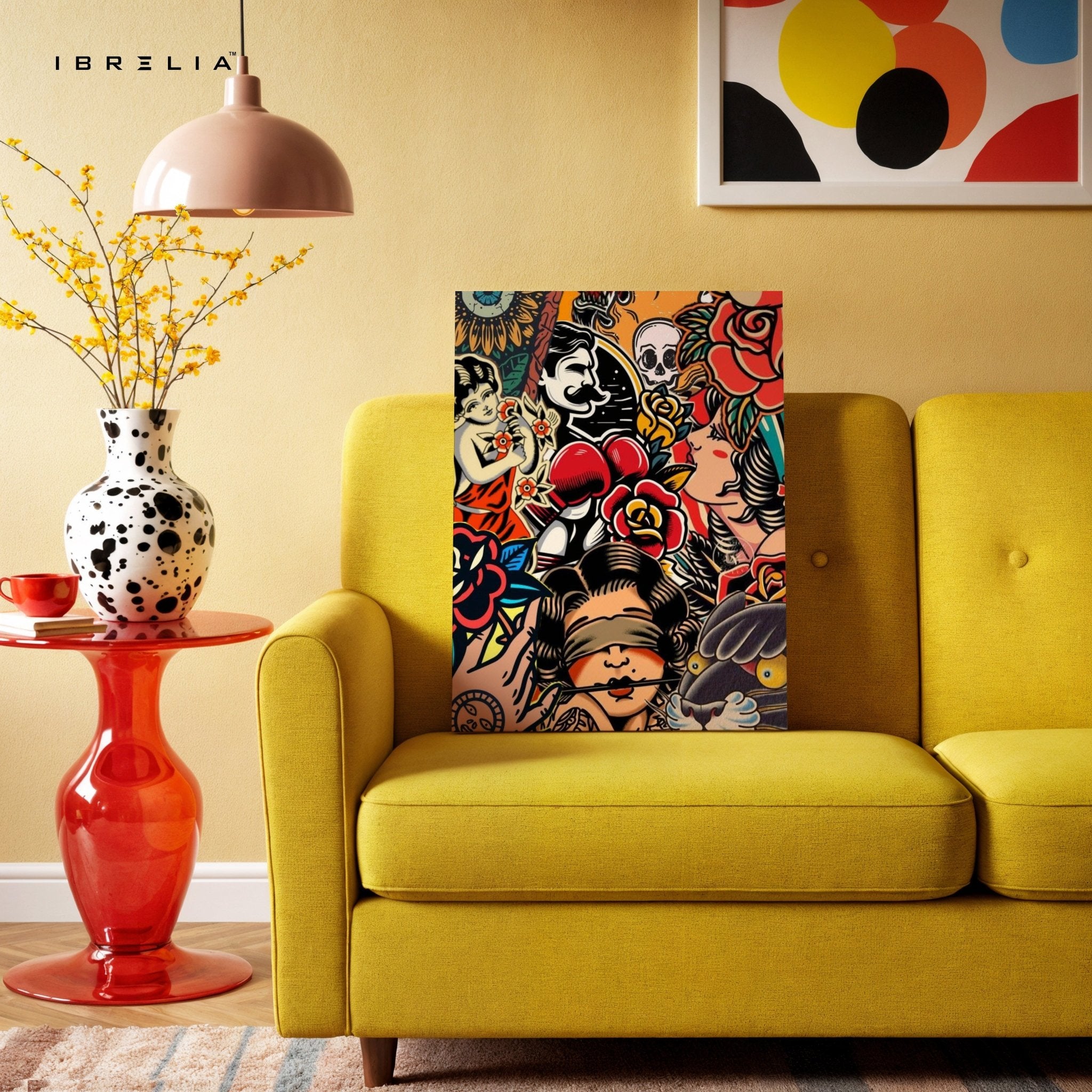 Graffiti Tattoo Collage Wall Frame | 4K Ultra Wrap Frame Wall Art in Pakistan | IBRELIA™ - IBRELIA