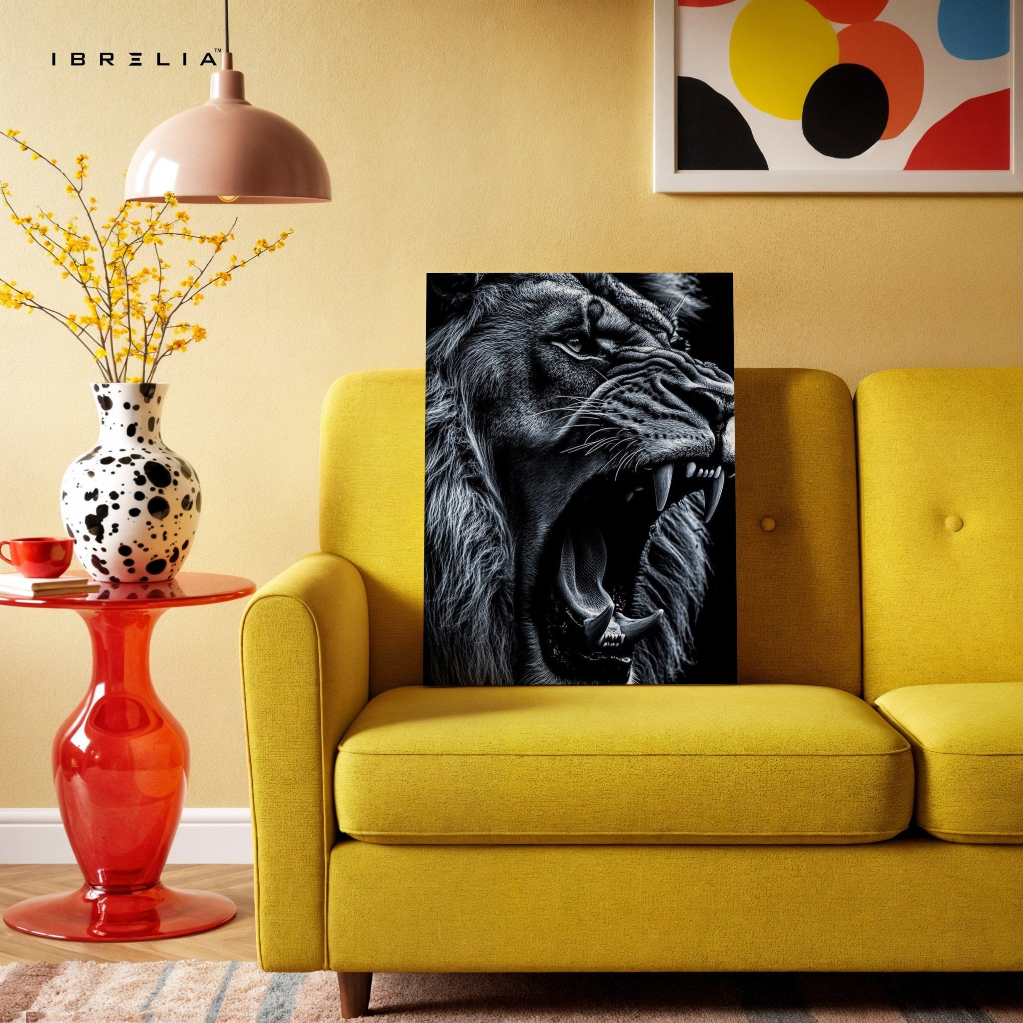 Roaring Lion Wall Frame | 4K Ultra Wrap Frame Wall Art in Pakistan | IBRELIA™ - IBRELIA