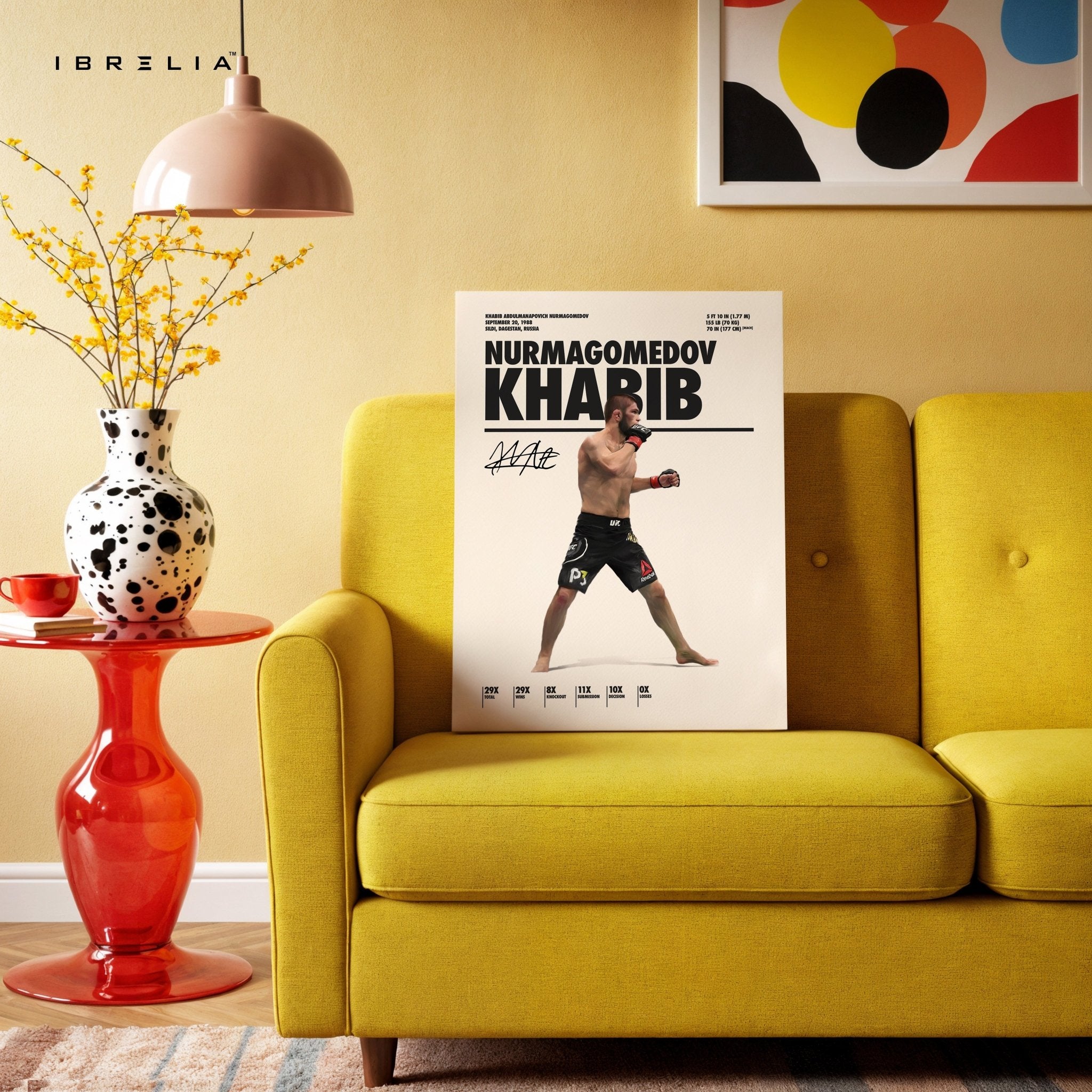 Khabib Nurmagomedov Undefeated Legacy – 4K Ultra Wrap Frame Wall Art in Pakistan | IBRELIA™ - IBRELIA