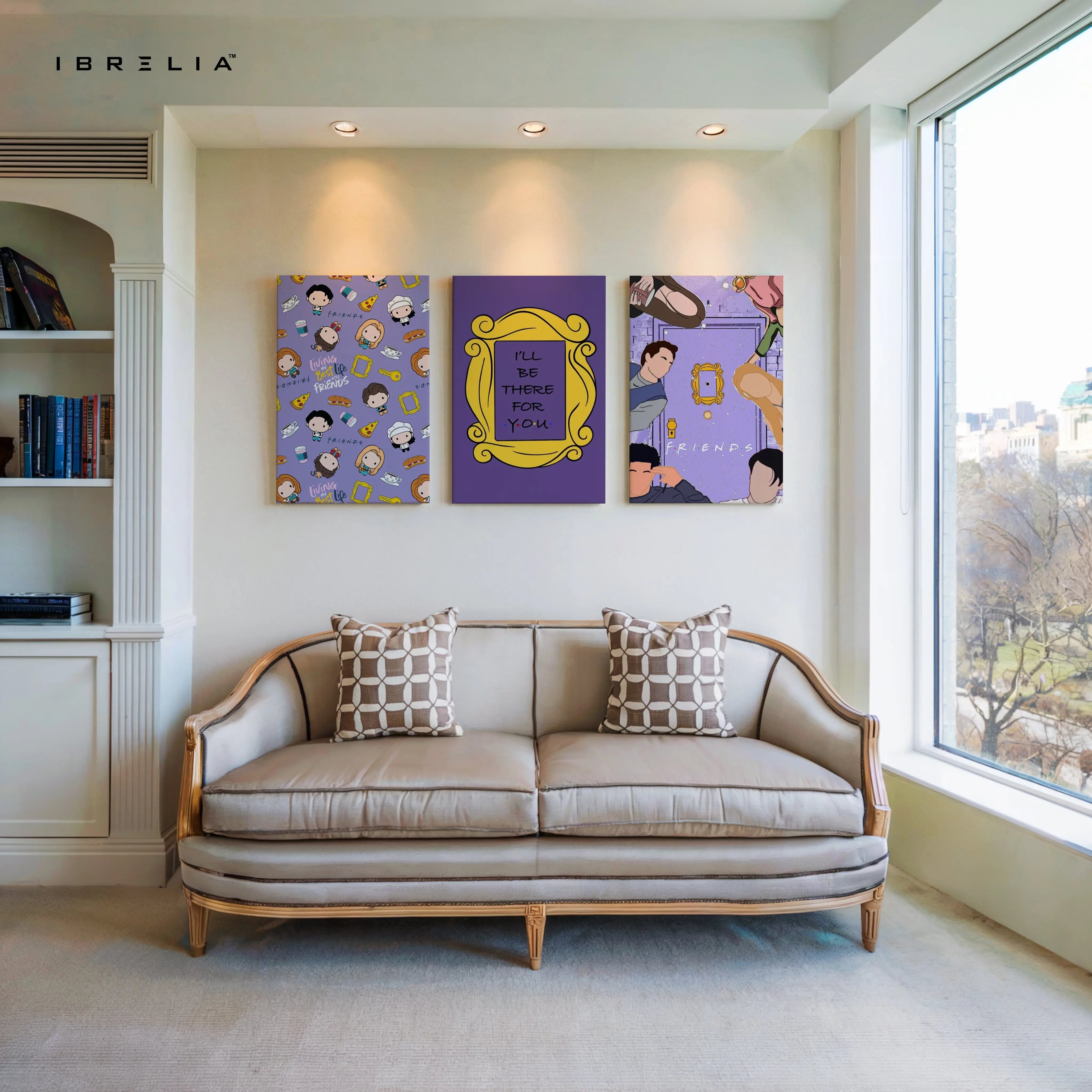 Friends TV Show Iconic Door Frame 3 Panel 4K Ultra HD Wall Art in Pakistan | IBRELIA™ IBRELIA