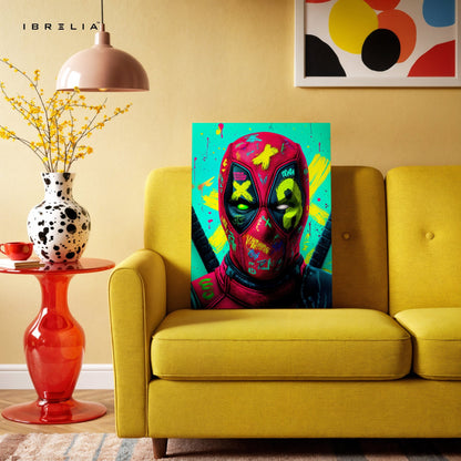 Graffiti Deadpool Wall Frame | 4K Ultra Wrap Frame Wall Art in Pakistan | IBRELIA™ - IBRELIA