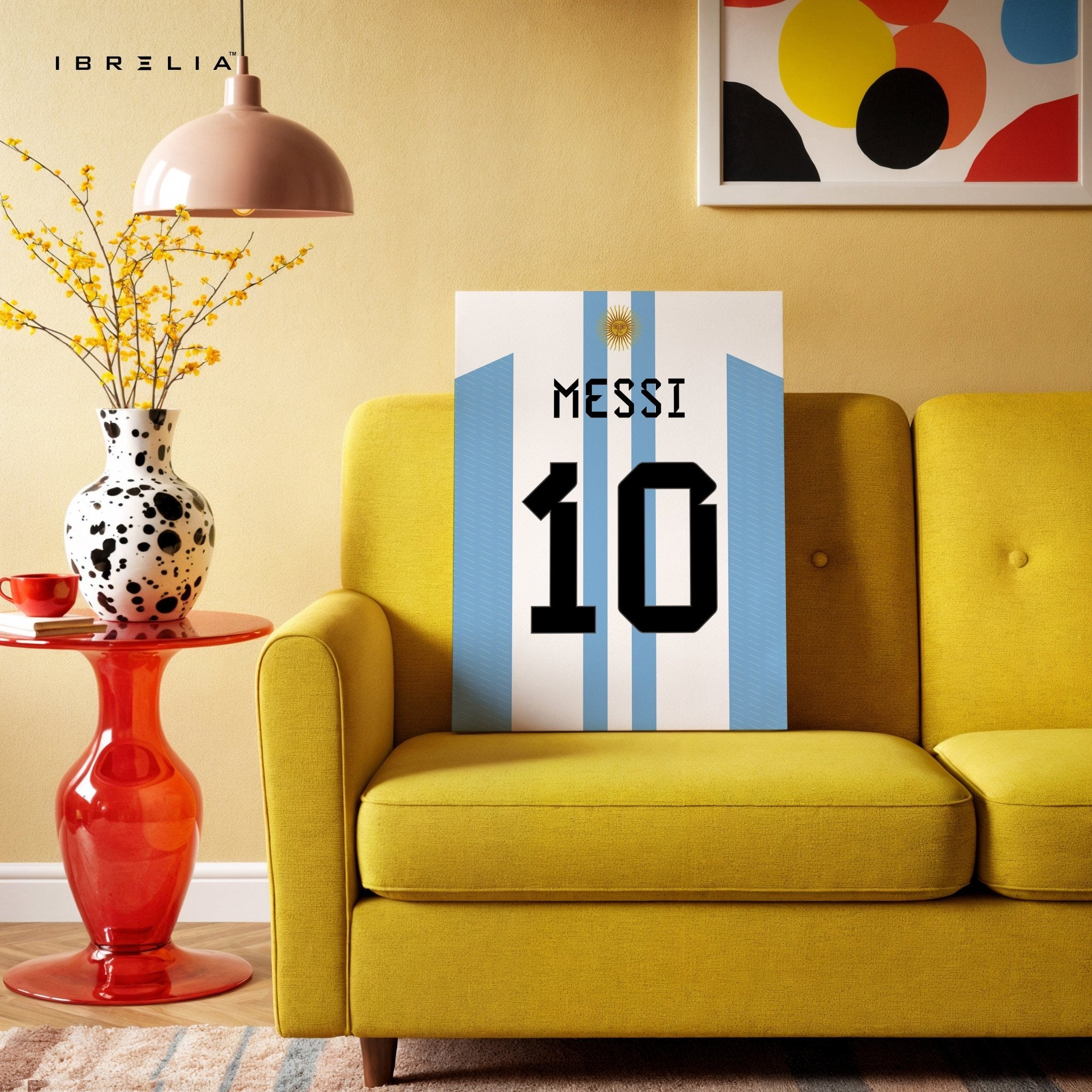 Lionel Messi Argentina No.10 Jersey – 4K Ultra Wrap Frame Wall Art in Pakistan | IBRELIA™ - IBRELIA