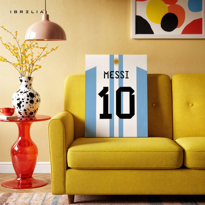 Lionel Messi Argentina No.10 Jersey – 4K Ultra Wrap Frame Wall Art in Pakistan | IBRELIA™ - IBRELIA