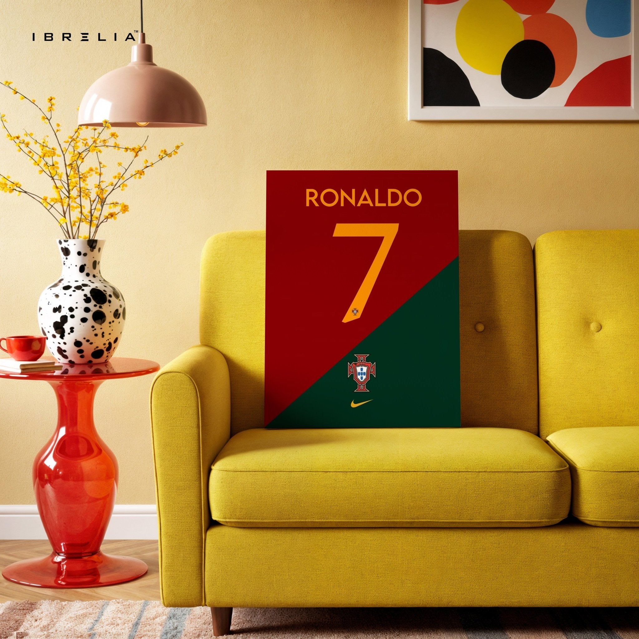 Cristiano Ronaldo Portugal No. 7 Wall Frame | 4K Ultra Wrap Frame Wall Art in Pakistan | IBRELIA™