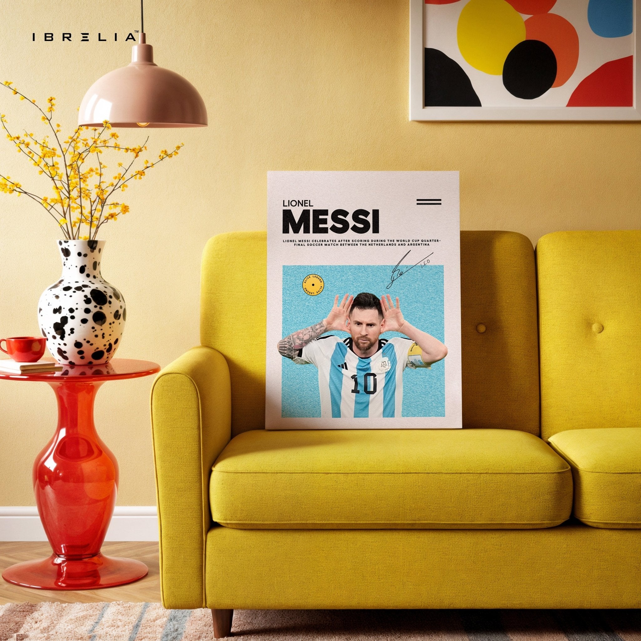 Lionel Messi Celebration Pose – 4K Ultra Wrap Frame Wall Art in Pakistan | IBRELIA™ - IBRELIA