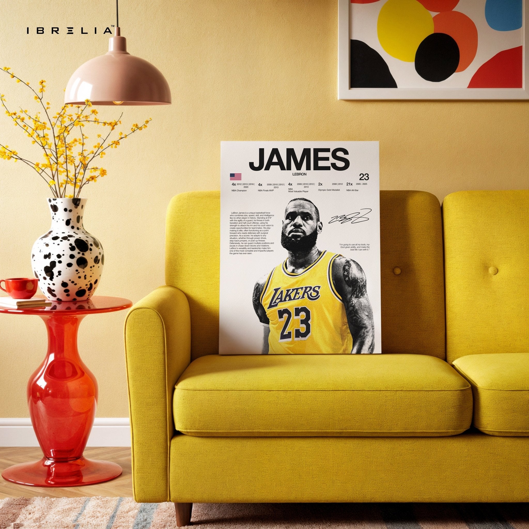 LeBron James “The King” – Lakers 4K Ultra Wrap Frame Wall Art in Pakistan | IBRELIA™ - IBRELIA