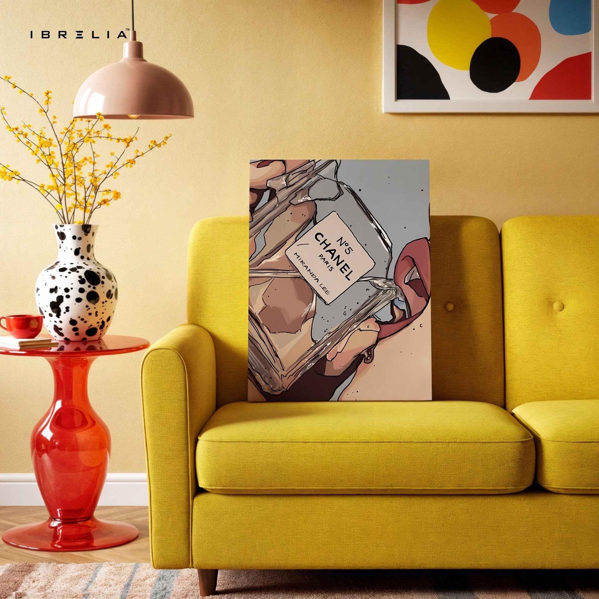 Chanel N°5 “Miranda Lee” Fashion Wall Art – Modern Luxury Pop Art | IBRELIA™ - IBRELIA