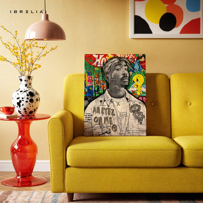 2Pac “All Eyez On Me” Graffiti 4K Wall Art in Pakistan | IBRELIA™ - IBRELIA