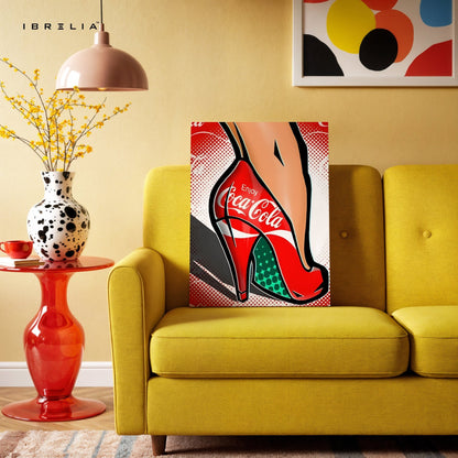 Coca - Cola Pop Art Heels Wall Frame | 4K Ultra Wrap Frame Wall Art in Pakistan | IBRELIA™ - IBRELIA