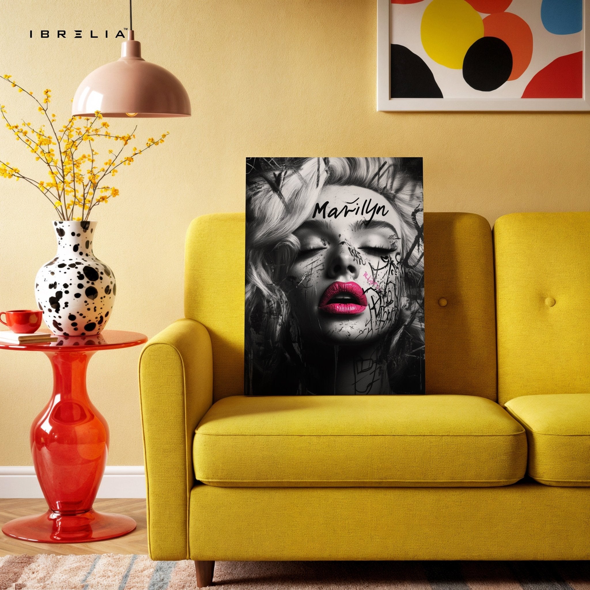 Marilyn Graffiti Portrait Wall Frame | 4K Ultra Wrap Frame Wall Art in Pakistan | IBRELIA™ - IBRELIA